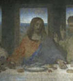 Una vista del famoso dipinto esposto a Santa Maria delle Grazie a Milano